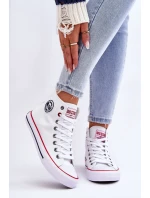 Dámské klasické vysoké tenisky Big Star model 21611832 Bílé - Big Star Shoes Dámské klasické vysoké tenisky Big Star model 21611832 Bílé - Big Star Shoes