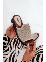 Dámské Klapky Na Klínu S Ozdobným Béžové model 21686874 - Boto Dámské Klapky Na Klínu S Ozdobným Béžové model 21686874 - Boto