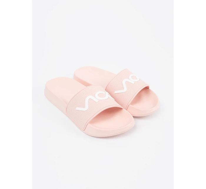 Originální dámské růžové nazouváky na plochém podpatku Originální dámské růžové nazouváky na plochém podpatku