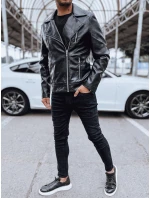 Pánská kožená bunda ramones černá FashionStreet TX4715