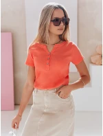 Dámská žebrovaná halenka LOOK růžová Dstreet model 21988819 - FashionStreet Dámská žebrovaná halenka LOOK růžová Dstreet model 21988819 - FashionStreet