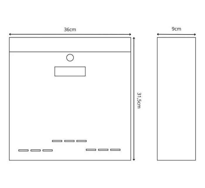 POŠTOVNÍ SCHRÁNKA 36X9X31,3CM 1067568 SASKA GARDEN