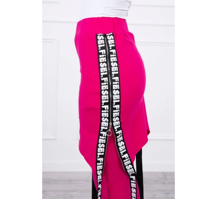 Kalhoty/oblek s nápisem selfie fuchsiová Kalhoty/oblek s nápisem selfie fuchsiová