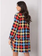 Sukienka DHJ SK model 19373340 czarno czerwony - FPrice Sukienka DHJ SK model 19373340 czarno czerwony - FPrice