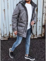 Pánská zimní bunda šedá model 21966652 - Dstreet