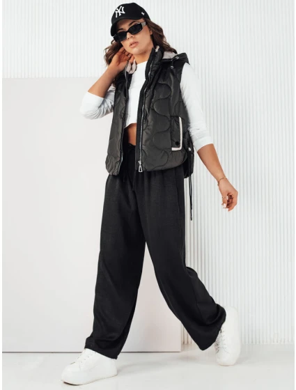 Dámská prošívaná vesta TREOS černá FashionStreet TY4218 Dámská prošívaná vesta TREOS černá FashionStreet TY4218