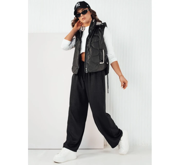 Dámská prošívaná vesta TREOS černá FashionStreet TY4218 Dámská prošívaná vesta TREOS černá FashionStreet TY4218