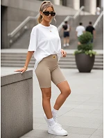 Dámské sportovní cyklistické kraťasy, béžové, FashionStreet SY0559 Dámské sportovní cyklistické kraťasy, béžové, FashionStreet SY0559