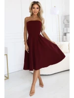 rozšířené midi šaty pro vínové model 21735047 - numoco rozšířené midi šaty pro vínové model 21735047 - numoco