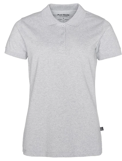 Pure Waste PQW Dámské piqué polo z těžké bavlny 74.0PQW grey melange Pure Waste PQW Dámské piqué polo z těžké bavlny 74.0PQW grey melange