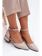 Lodičky na klínku s páskem Vinceza 62278 béžové