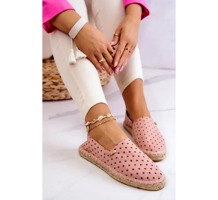 Dámské módní espadrilky Polka Dots Big Star - růžové