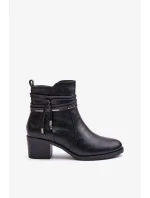 Dámské Kotníkové Boty Na Podpatku Zateplené Černé Lobina Dámské Kotníkové Boty Na Podpatku Zateplené Černé Lobina