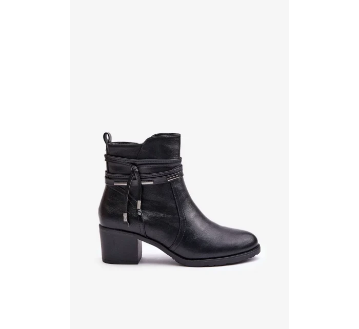 Dámské Kotníkové Boty Na Podpatku Zateplené Černé Lobina Dámské Kotníkové Boty Na Podpatku Zateplené Černé Lobina