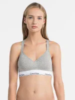 Podprsenka sportovní QF1654E-020 šedá - Calvin Klein