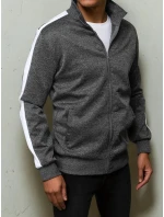 Pánská tmavě šedá mikina na zip FashionStreet BX5563