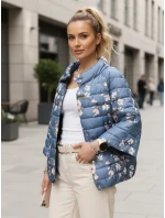 Dámská prošívaná oboustranná bunda FLORIS modrá FashionStreet TY5527