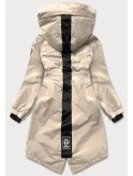 Lehká béžová dámská bunda parka model 20874864 - S'WEST Lehká béžová dámská bunda parka model 20874864 - S'WEST