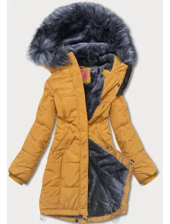Žlutá dámská zimní bunda (M-21305)
