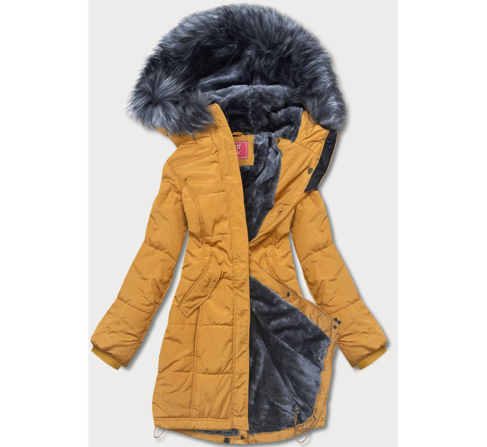 Žlutá dámská zimní bunda (M-21305)