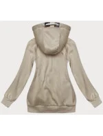 Béžová hladká dámská rozepínací mikina model 19656364 - 6&8 Fashion Béžová hladká dámská rozepínací mikina model 19656364 - 6&8 Fashion