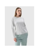 Dámské oversize hladké tričko s dlouhým rukávem model 21432182 - 4F Dámské oversize hladké tričko s dlouhým rukávem model 21432182 - 4F