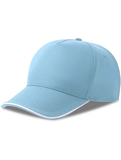 Atlantis Headwear Recy Five Piping 5 panelová sandwich kšiltovka 33.0282 light blue/white
