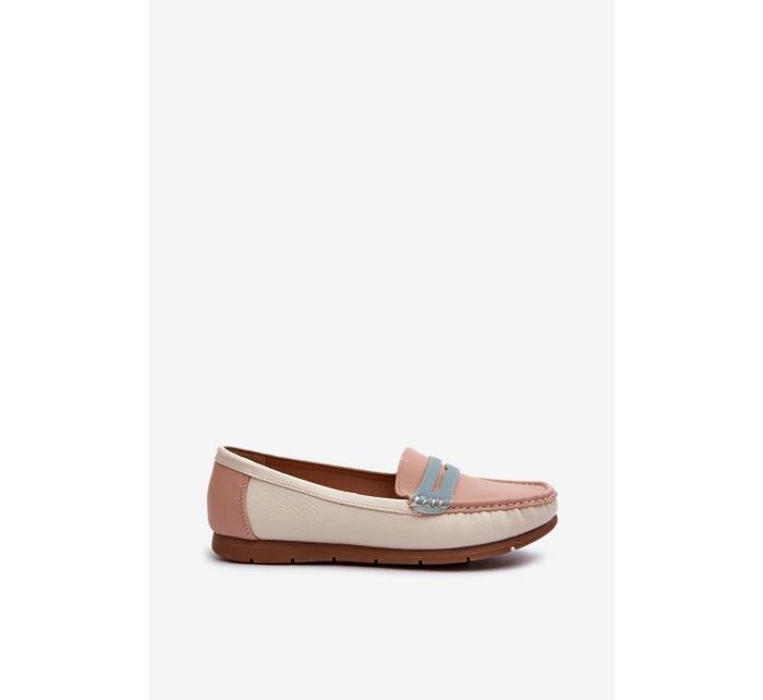 Dámské mokasíny z eko kůže růžové model 21661270 - EVENTO Dámské mokasíny z eko kůže růžové model 21661270 - EVENTO