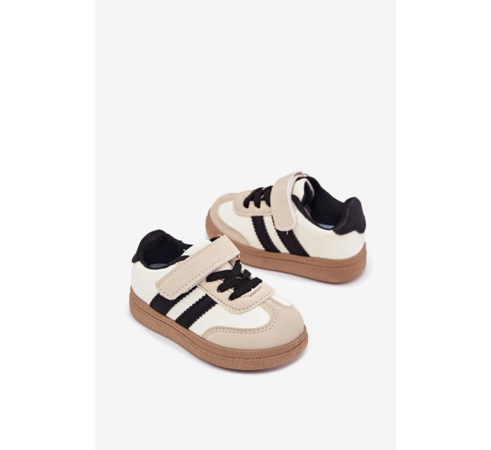 Sportovní Obuv Tenisky Dětské Na Suchý Zip Béžové model 21700597 - Boto Sportovní Obuv Tenisky Dětské Na Suchý Zip Béžové model 21700597 - Boto