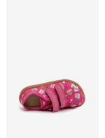 Dětské domácí papuče Barefoot Froddo Canvas G1700440-10 Fuksie