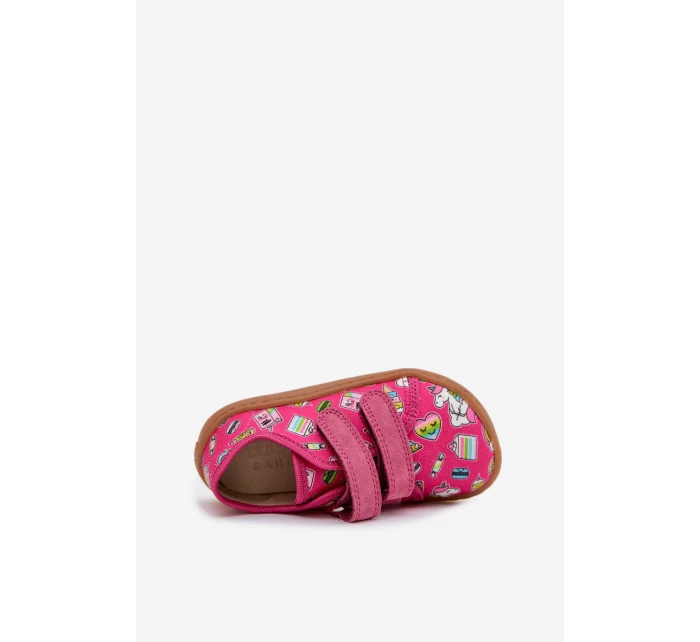 Dětské domácí papuče Barefoot Froddo Canvas G1700440-10 Fuksie