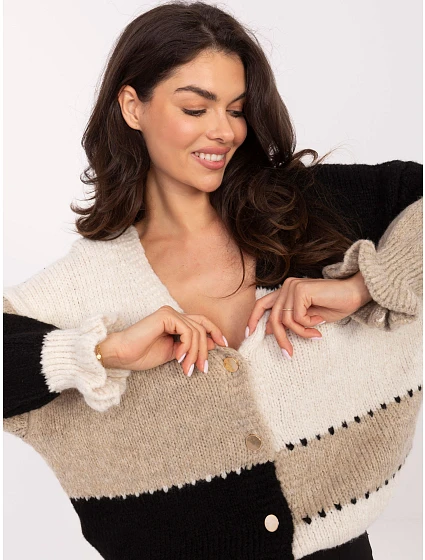 Jumper MI SW 0903.87 černo-béžový