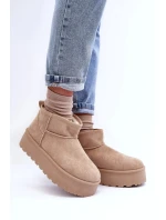 Kůže Sněžní Boty Na Platformě Bežové Corcoran Kůže Sněžní Boty Na Platformě Bežové Corcoran