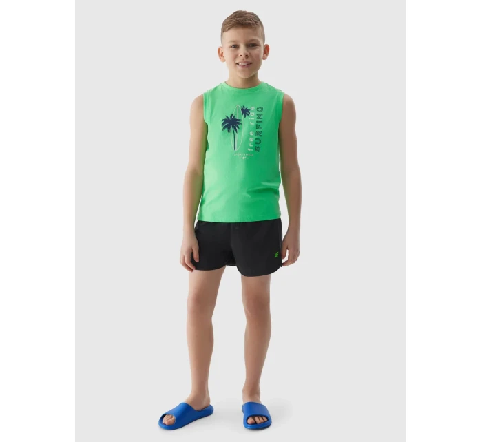 Chlapecké plážové šortky 4F - černé Chlapecké plážové šortky 4F - černé