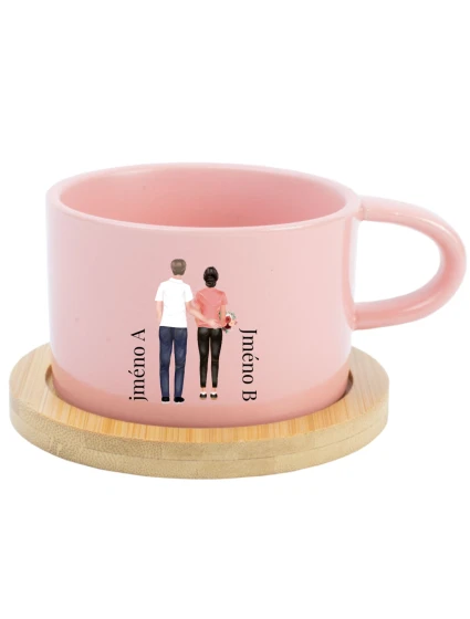 Personalizovaný keramický hrníček Makronka s párem Personalizovaný keramický hrníček Makronka s párem