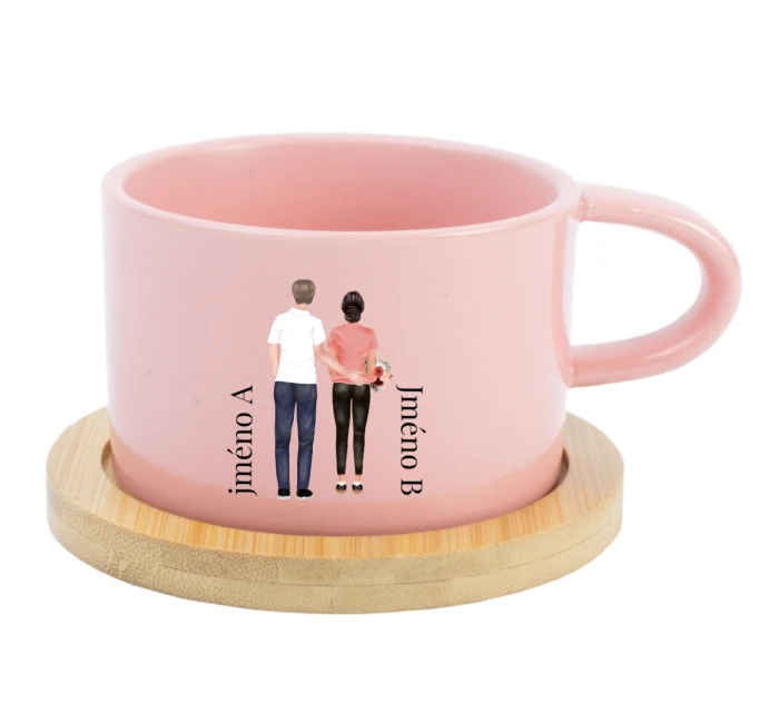 Personalizovaný keramický hrníček Makronka s párem Personalizovaný keramický hrníček Makronka s párem