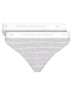 Dámské kalhotky 163334 1P219 04148 šedá - 2 pack - Emporio Armani