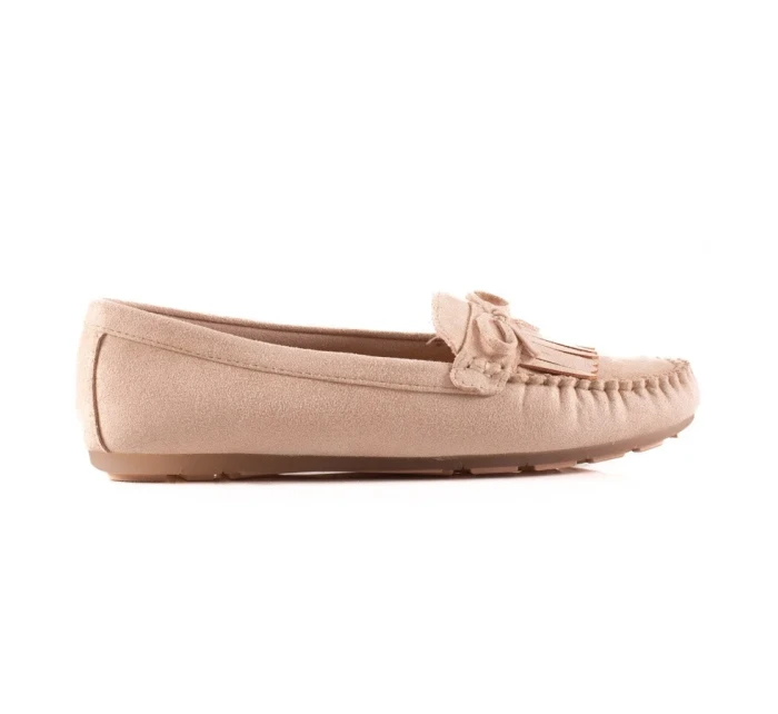 Trendy dámské hnědé  mokasíny bez podpatku