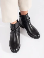 Komfortní kotníčkové boty dámské na plochém podpatku Komfortní kotníčkové boty dámské na plochém podpatku