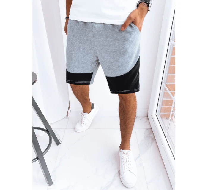 FashionStreet pánské světle šedé teplákové kraťasy SX2248
