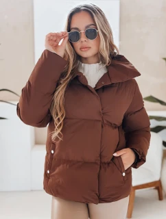 Dámská prošívaná zimní bunda LARO hnědá FashionStreet TY4958
