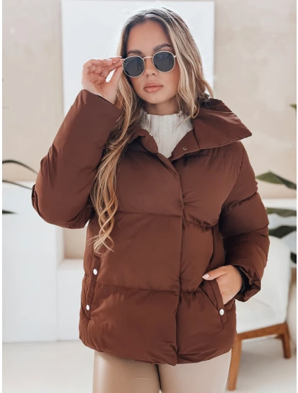 Dámská prošívaná zimní bunda LARO hnědá FashionStreet TY4958