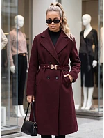 damski z paskiem bordowy model 22371801 - FashionStreet