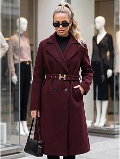 damski z paskiem bordowy model 22371801 - FashionStreet