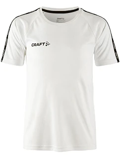 Craft Teamwear Squad Go Contrast Jersey Jr Dětské kontrastní sportovní tričko 82.2727 white