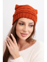 Čepice s rolováním Magda K293 camel