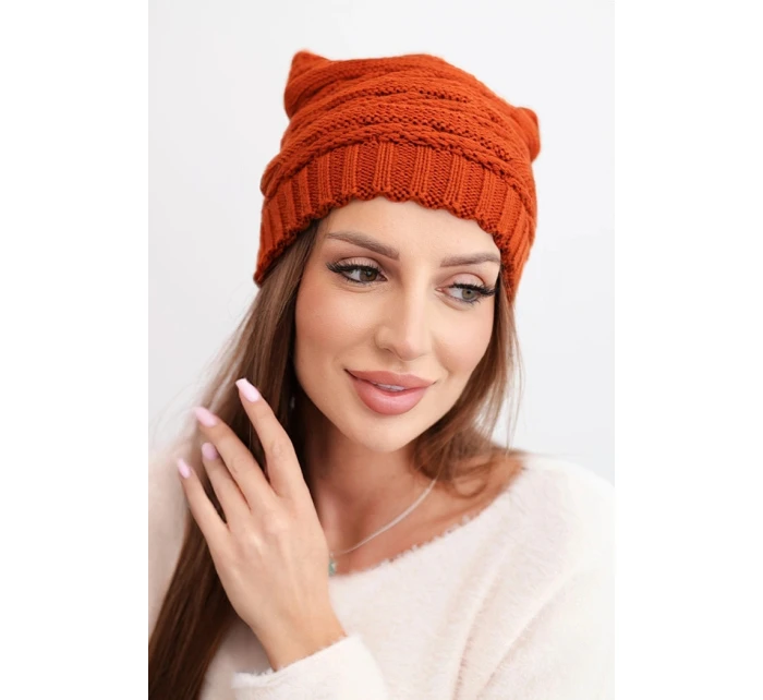 Čepice s rolováním Magda K293 camel