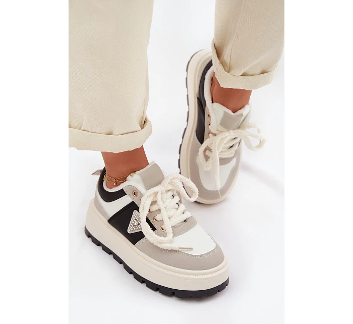 Dámské tenisky na platformě šedé Florinda