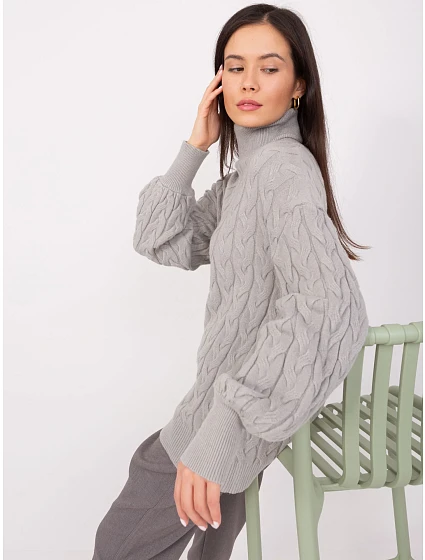 Sweter AT SW model 19034189 szary - FPrice Sweter AT SW model 19034189 szary - FPrice