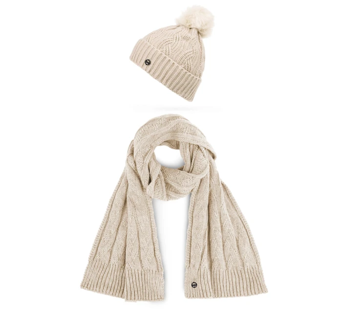 Dámský set šály a čepice Vuch Sheron Set Beige